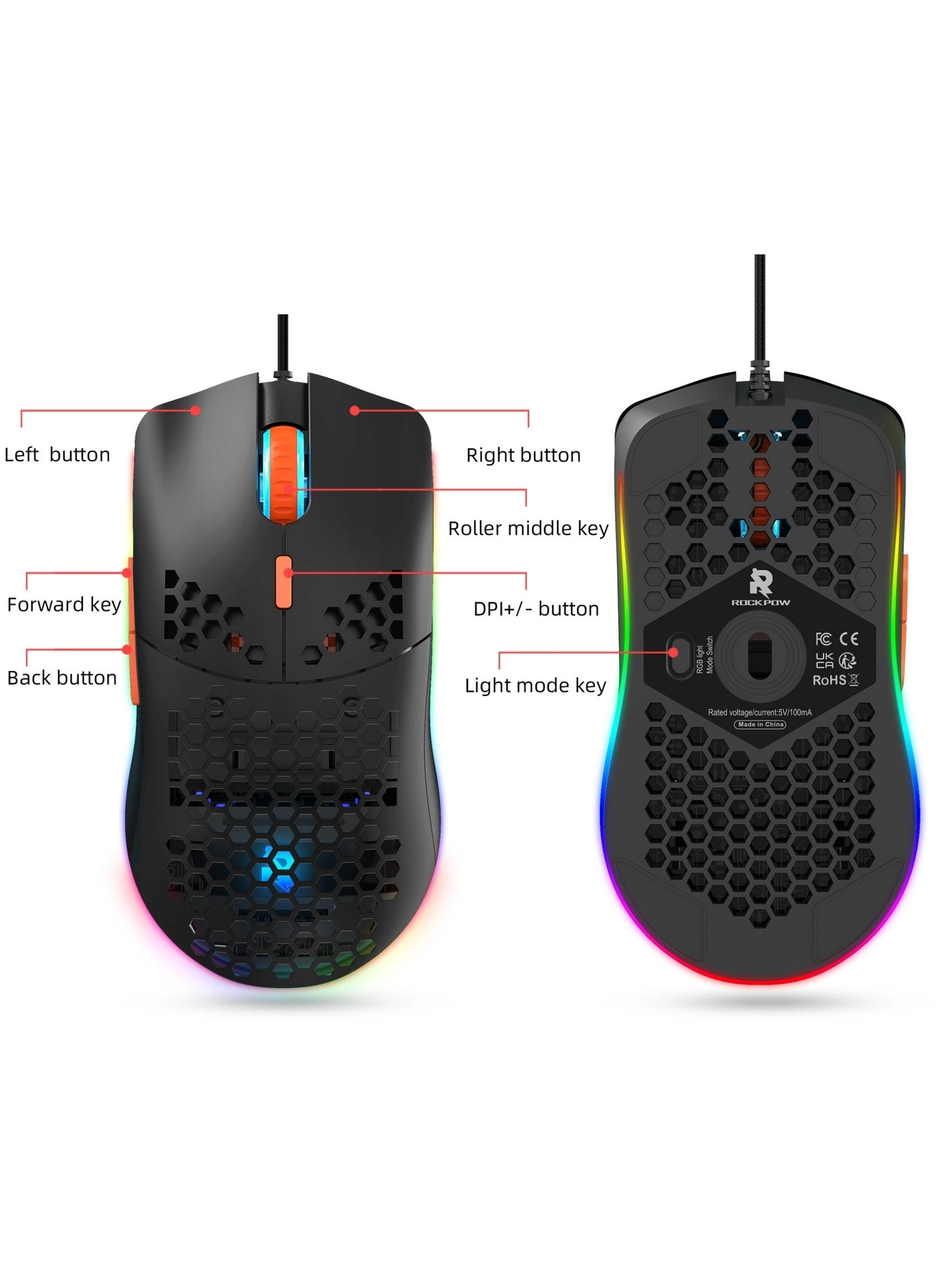 Gaming Keyboard and Mouse Combo - Wired