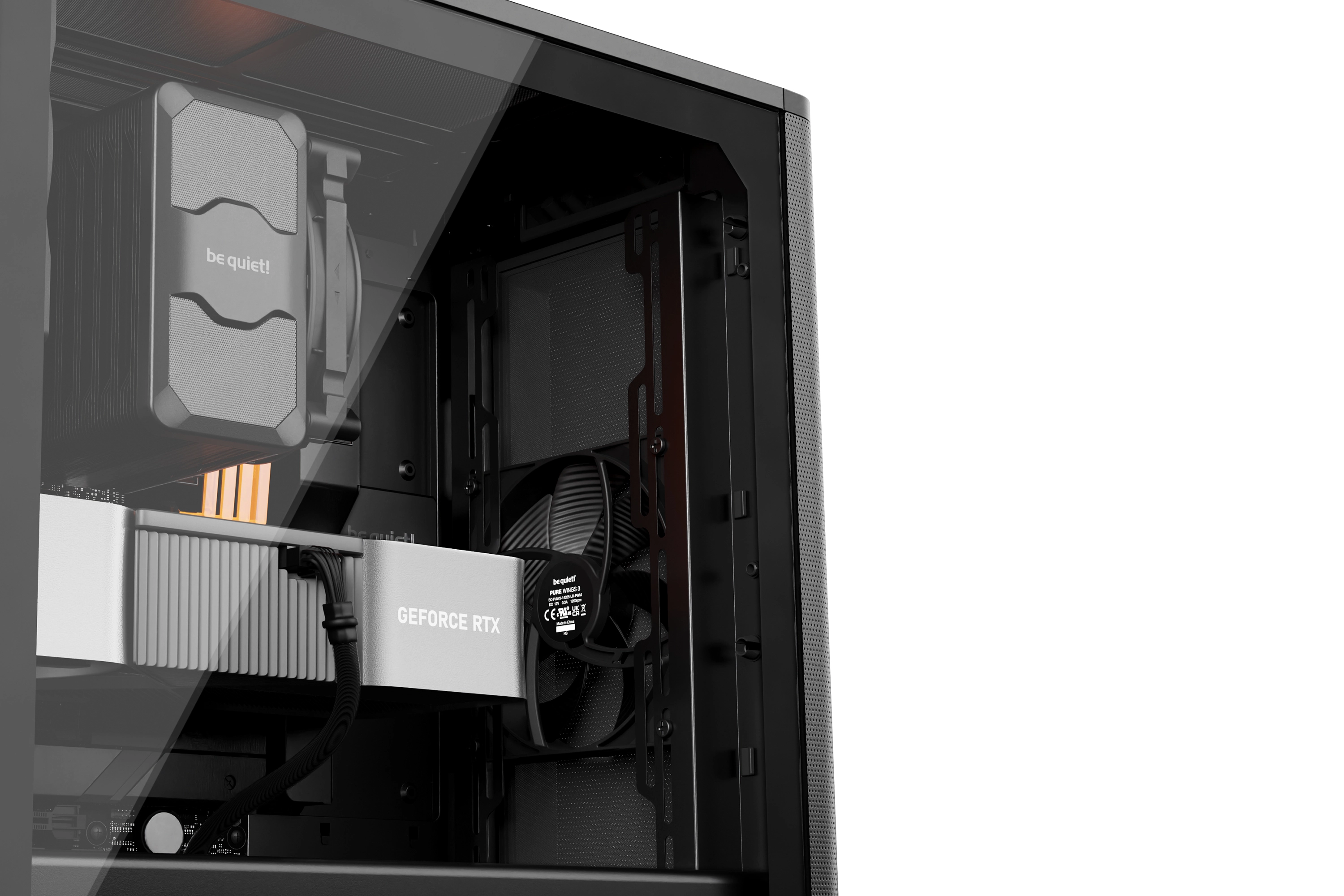 Pure Base 501 - Black 2 Preinstalled Quiet Fans