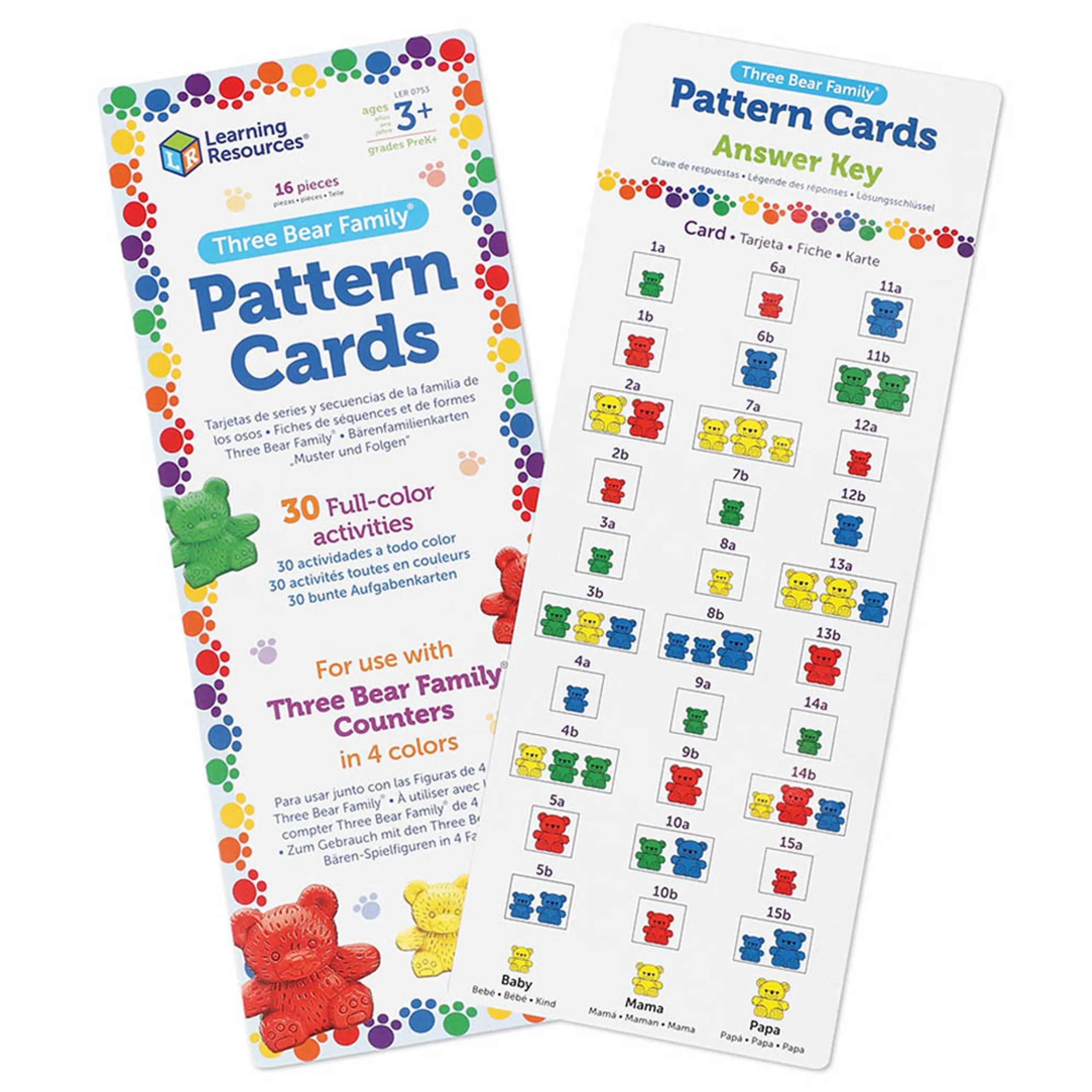 Compare Bears Pattern Cards - 3+ Years 16 piece(s)