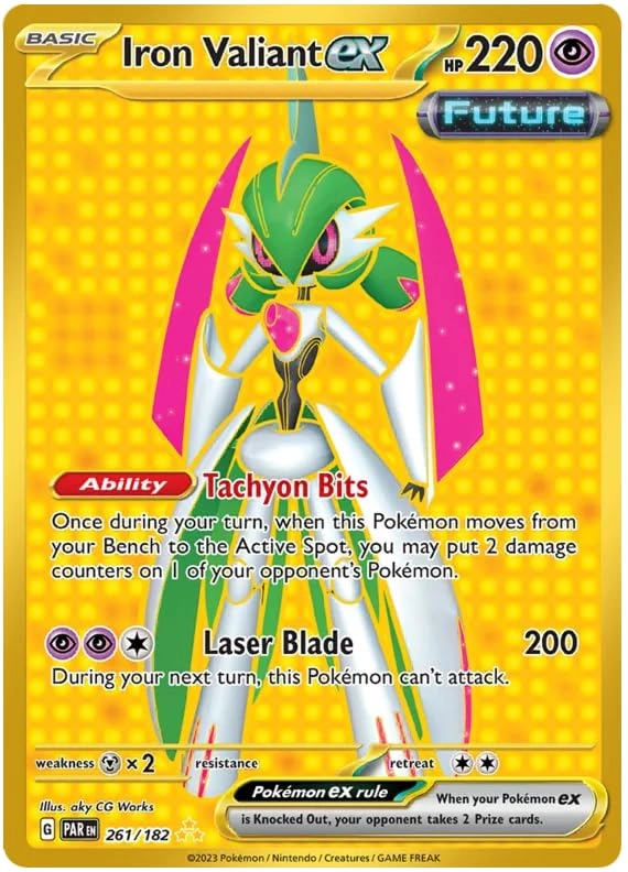 Pokémon Pokemon Iron Valiant ex 261/182 - English + Toploader