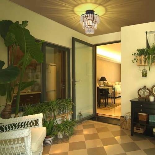 Modern Crystal Ceiling Light