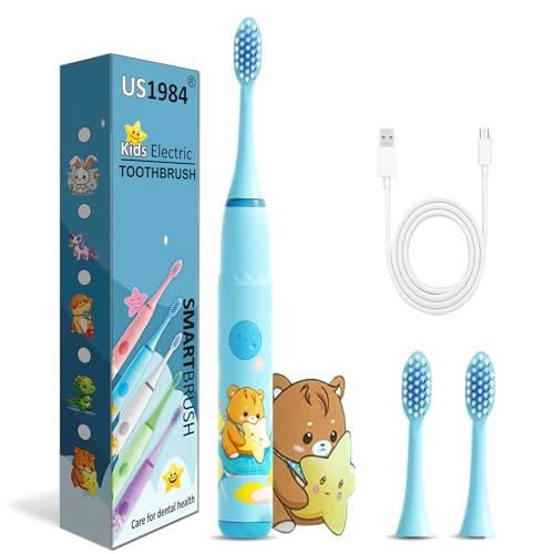 Sonic Electric Toothbrush - 4 Modes 3 Brush Heads Rechargeable