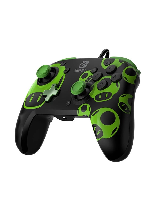 Nintendo Switch Sheikah Shoot Rematch Glow Wired Controller Black/Blue