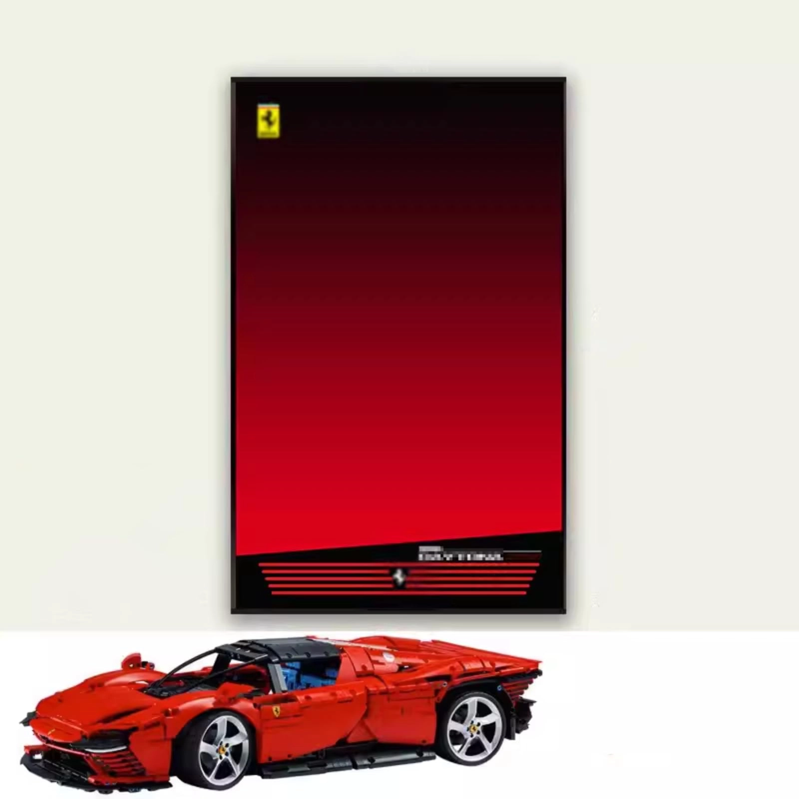 Figures Display Wall Mount - Acrylic for LEGO Ferrarri S-P-3 42143