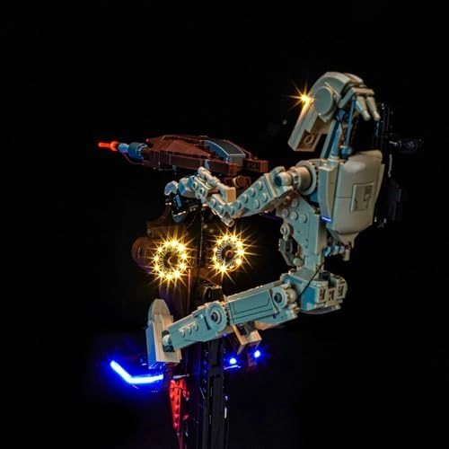 LED Light Set Compatible with Lego 75428 Battle Droid with STAP - DIY USB Battery