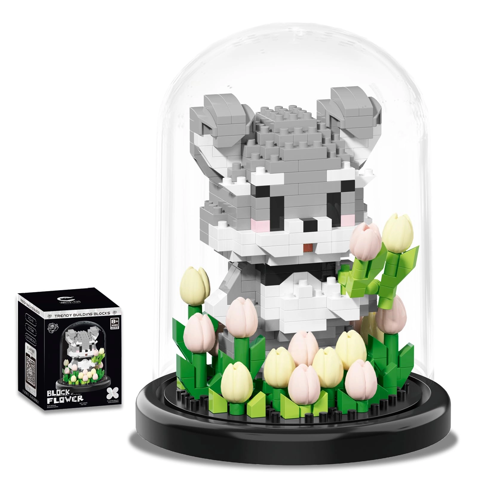 RIESEK Artificial Flower Animal Building Set - Tulip Dog 446 pcs