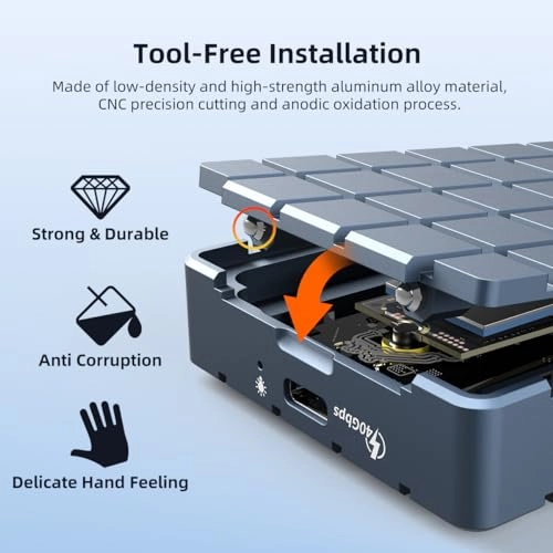 40Gbps NVMe Enclosure - USB4 M.2 NVMe M-Key B+M-Key 2280