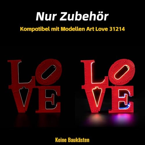 LED Light Set - Compatible with Lego 31214 LOVE Heart 5 light sources