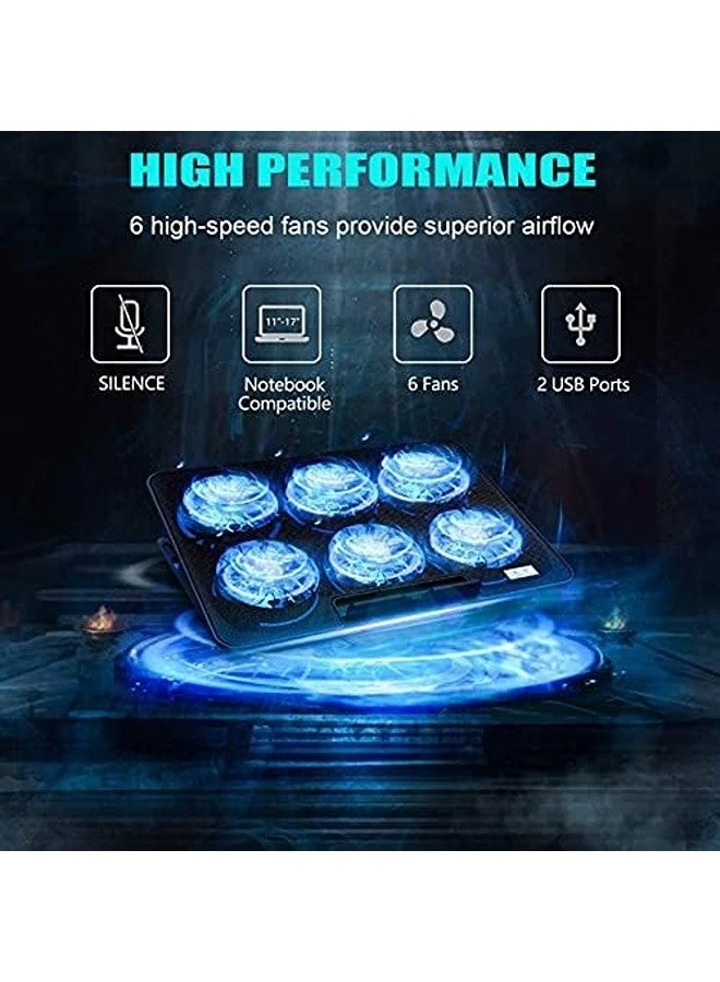Laptop Cooling Pad - 6 fans 12-17 inch