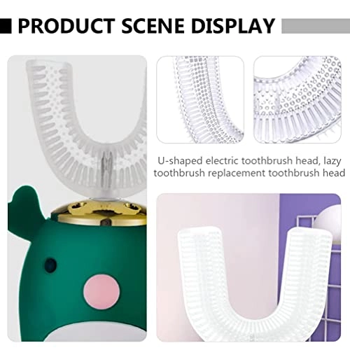 U Shaped Toothbrush Heads - 2pcs White