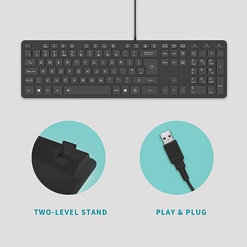 Slim USB Wired Keyboard - UK Wired