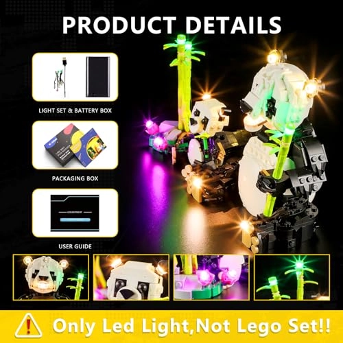 Light Kit - for LEGO Creator 3-in-1 Wild Animals Panda Family 31165 (Lights Only, No Model)