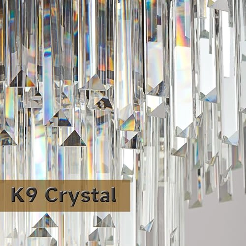 Crystal Pendant Light - 8 x E14 80x30 cm