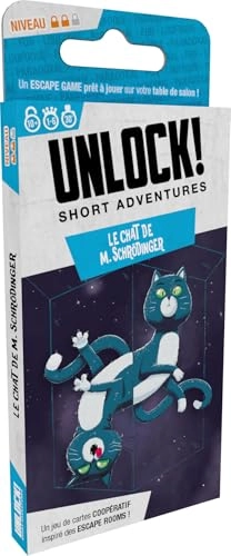 Unlock! Short Adventure: In The Head of Sherlock Holmes + The Cat of M. Schrödinger - Card Game (French)