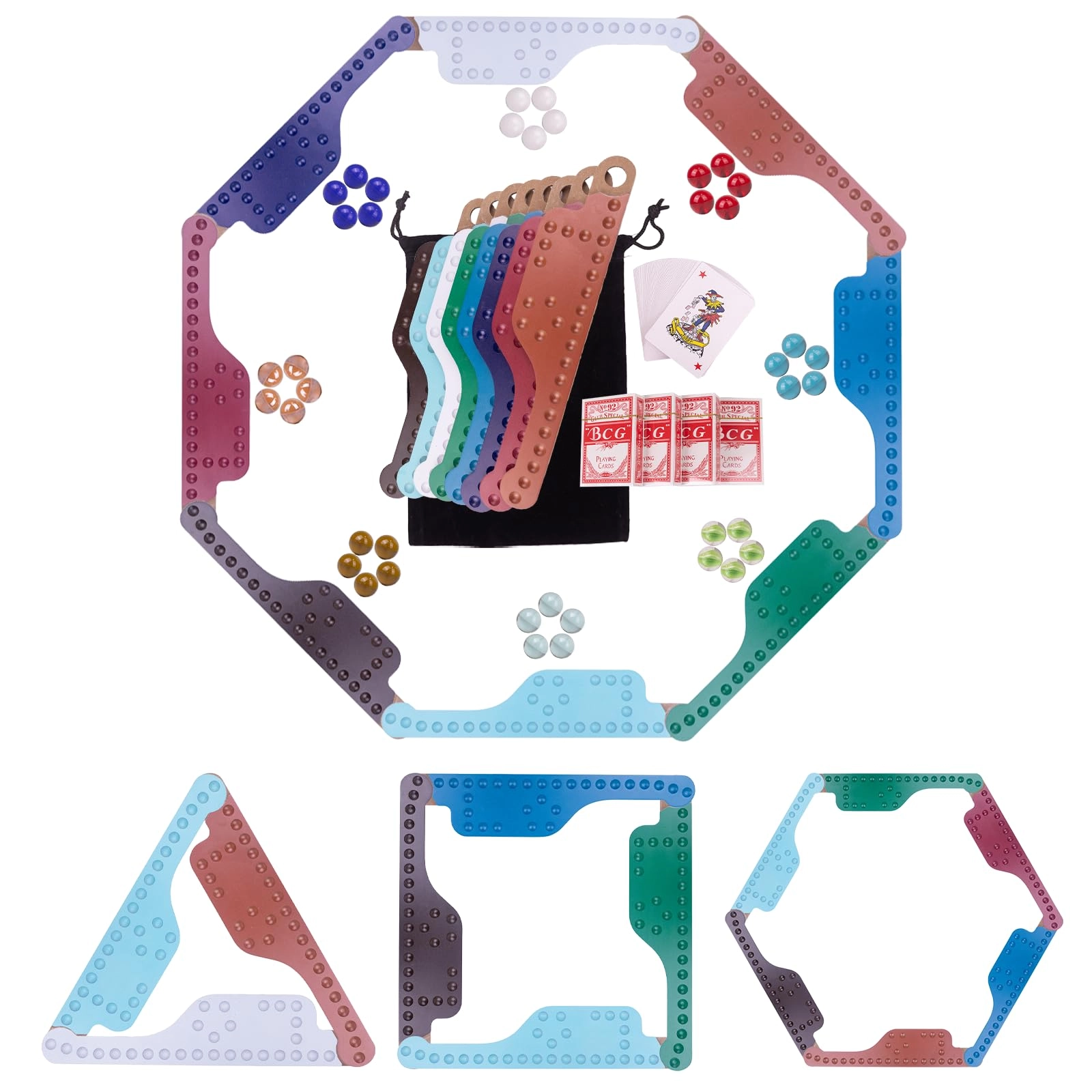 WodGod Jokers and Marbles - Wooden Multicolored