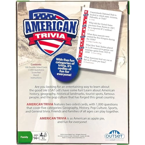 American Trivia - 1,000 Questions 5 Categories