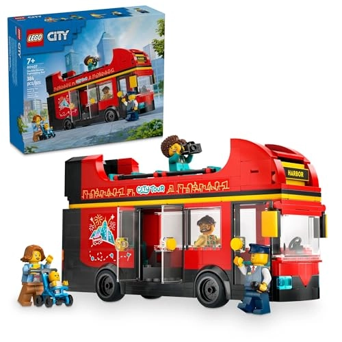 City Double-Decker Sightseeing Bus (60407) - Red 5 minifigures