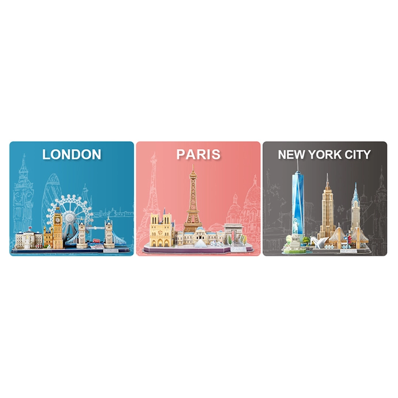 City Line London 3D Puzzle (AL-MC253H) - 107 pcs