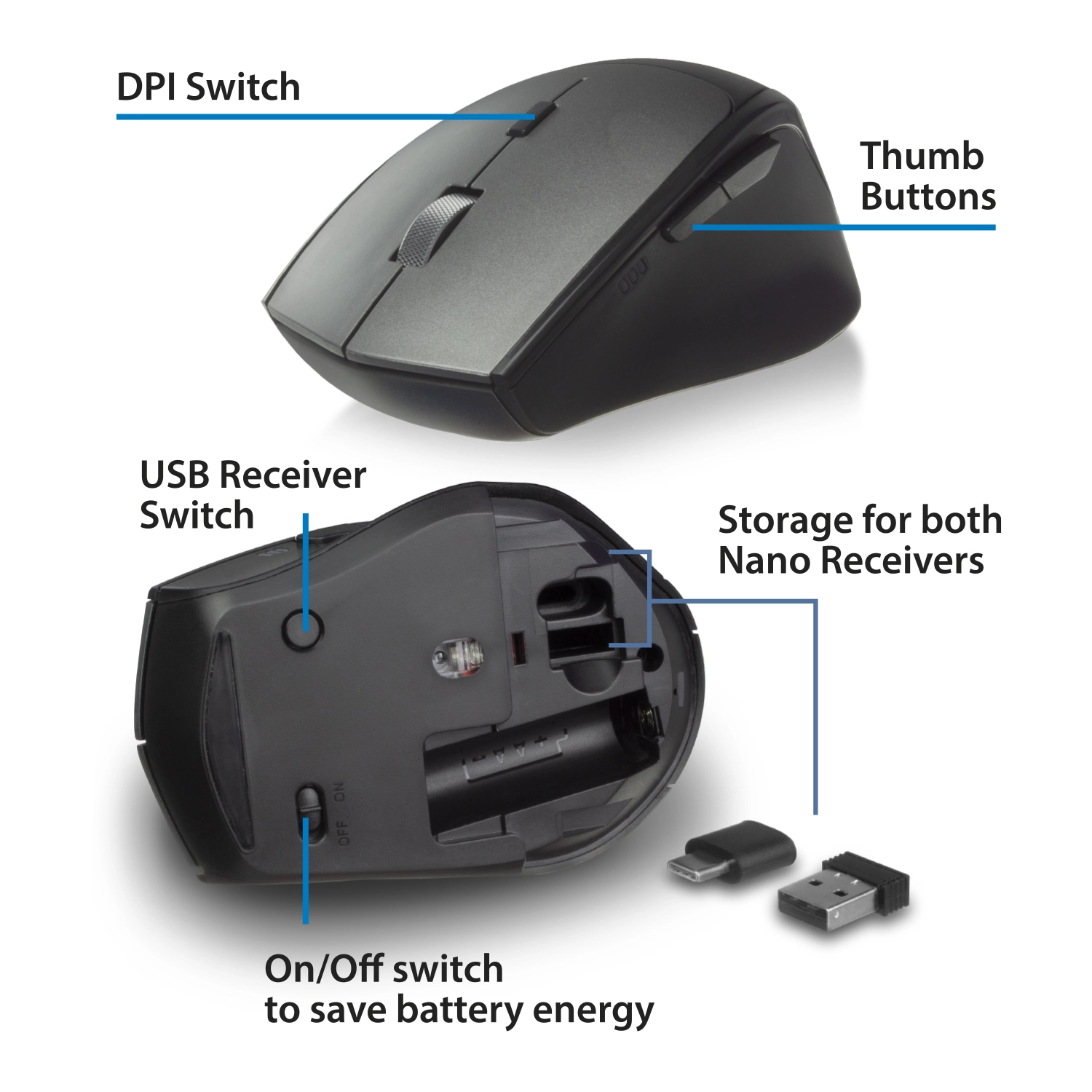 EW3245 Dual-Connect Mouse - Wireless