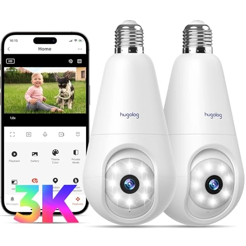 Hugolog Outdoor Indoor Security Camera 3K