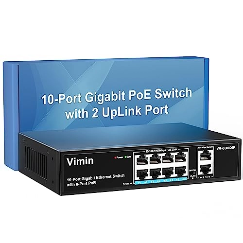 10 Port | 8xPoE + 72W | 2xUPLink 10-ports