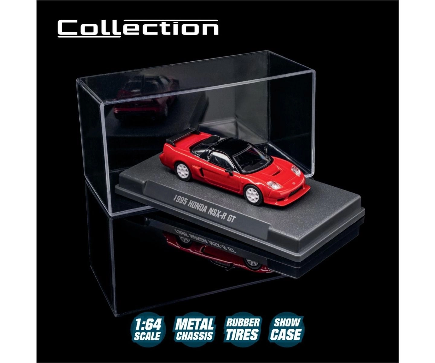 1995 Honda NSX-R GT - 1:64 metal chassis