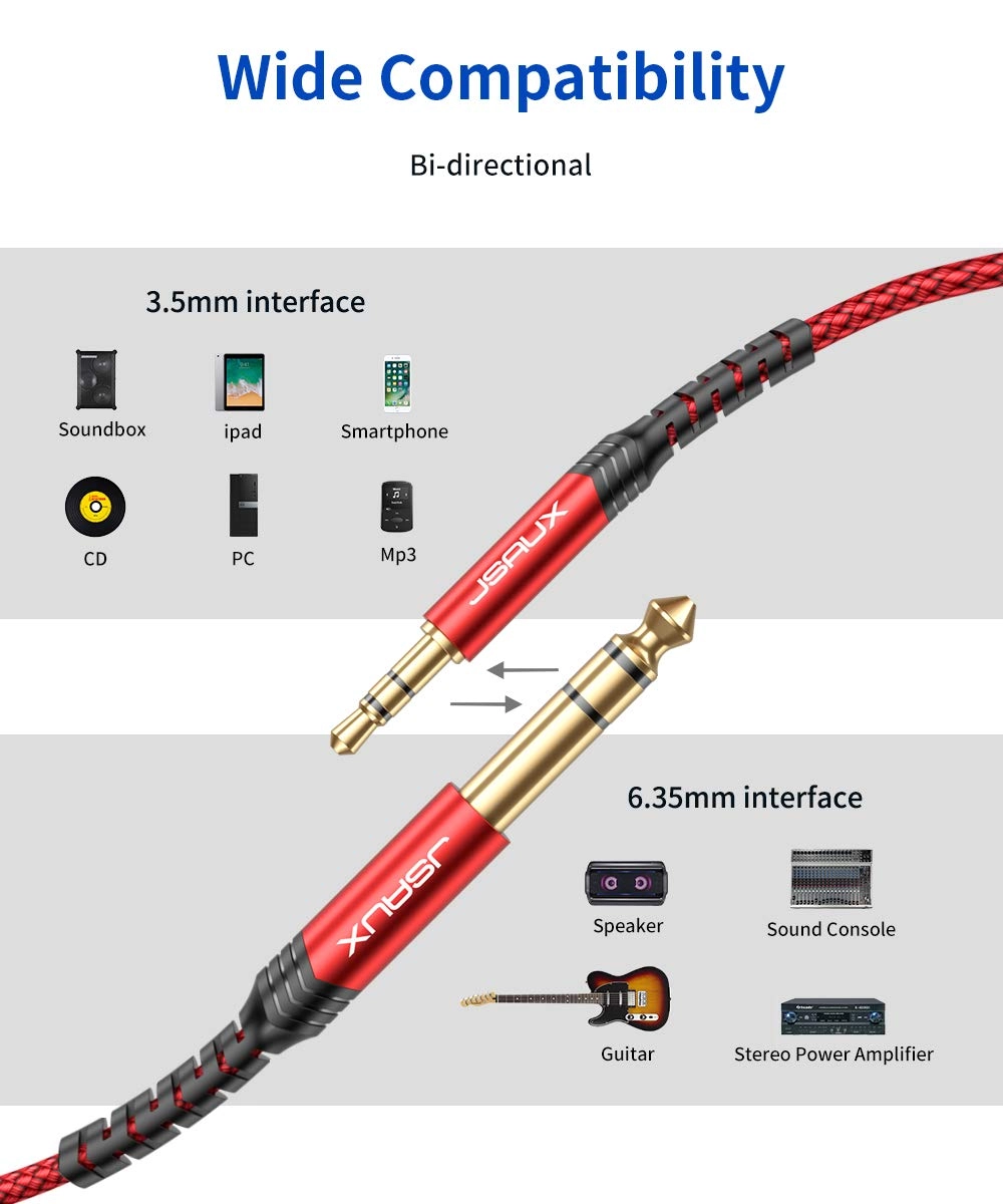 1/4 to 1/8 Cable - 6M 20FT