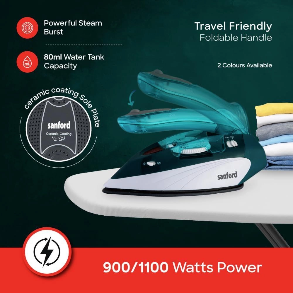 Travel Steam Iron - 900-1100W Dual Voltage