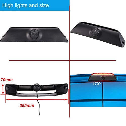 Brake Light Reversing Camera + Rear View Mirror Monitor - Night vision 628 x 586 pixels