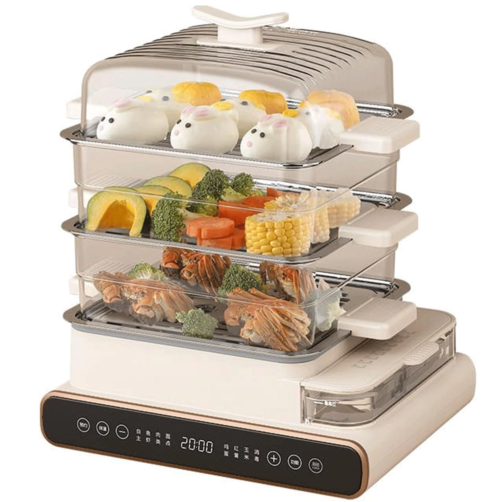 3 Tier Electric Food Steamer - 18L Kitchen Home Office
