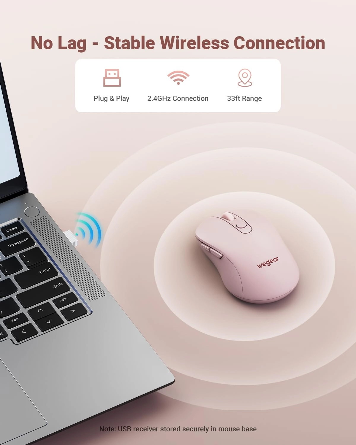 MW17 Slim Mini Cordless Mouse - USB
