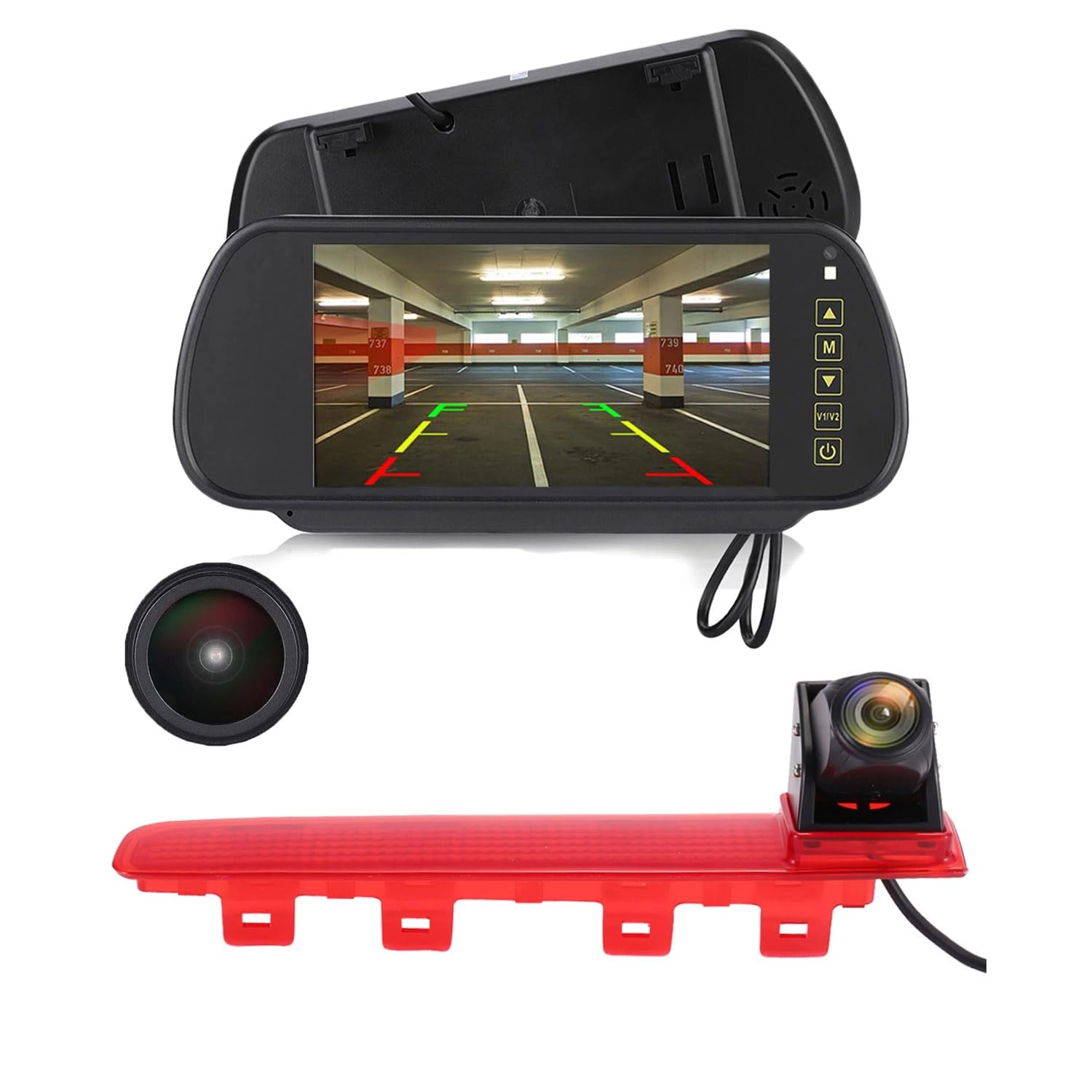 rear view mirror - 4.3 Inch + rear view camera - Super HD 1280p