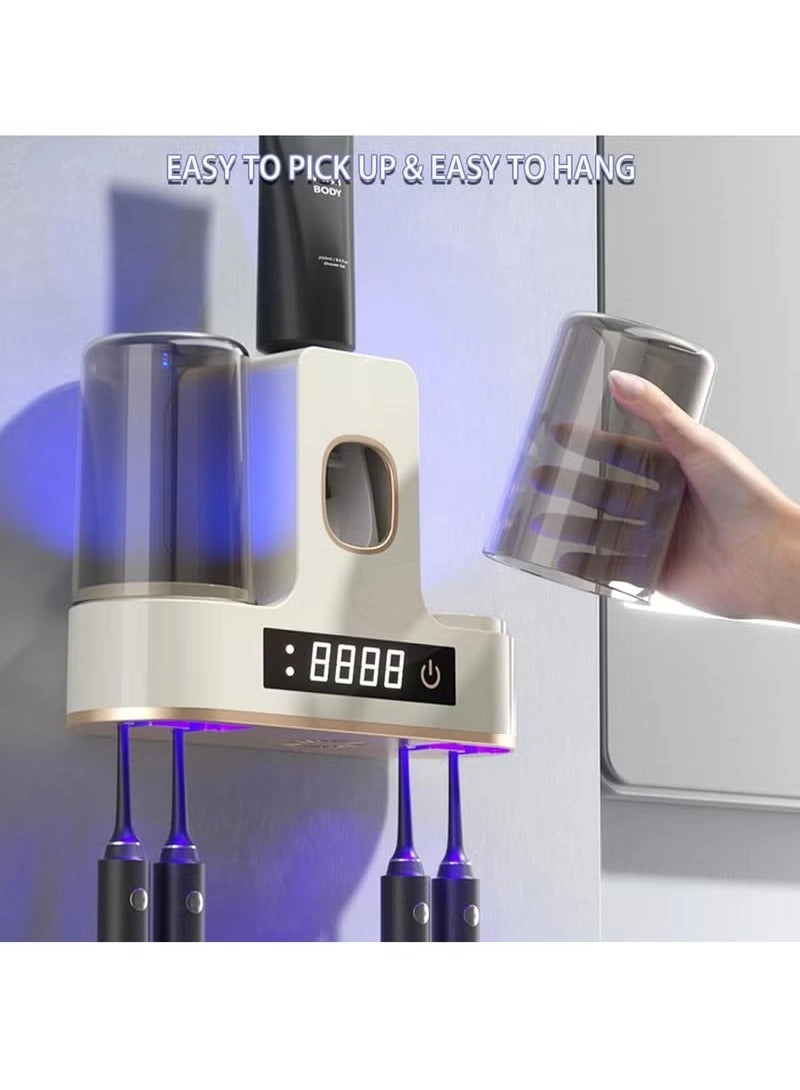 Toothbrush Holder - Wall Mounted 4 toothbrush slots