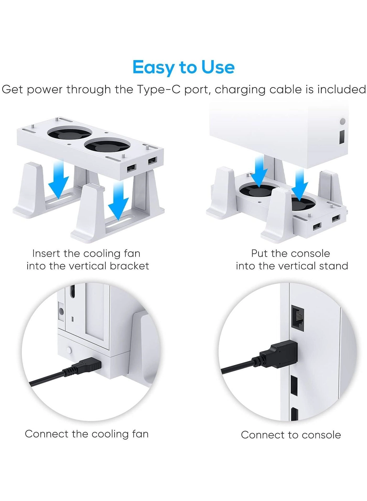 Cooling Fan Mount for Xbox Series S - Dual