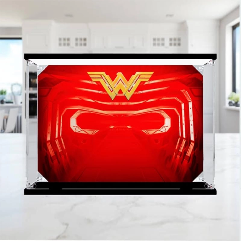 Clear Acrylic Display Case (76157) - 13.77x7.87x9.84in Background+top Light