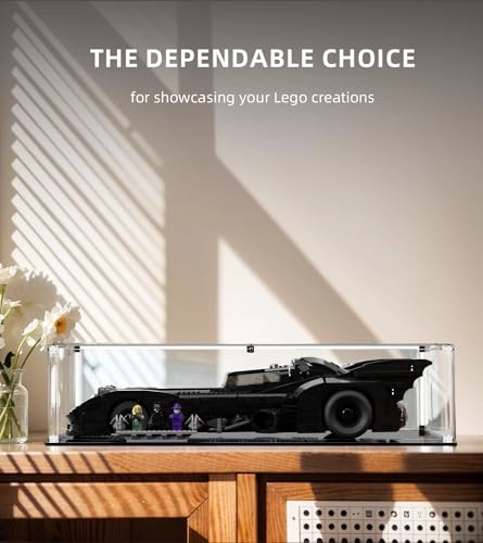Lego DC Super Heroes 1989 Batmobile Acrylic Display Case (76139) - 63 x 30 x 17 cm Transparent