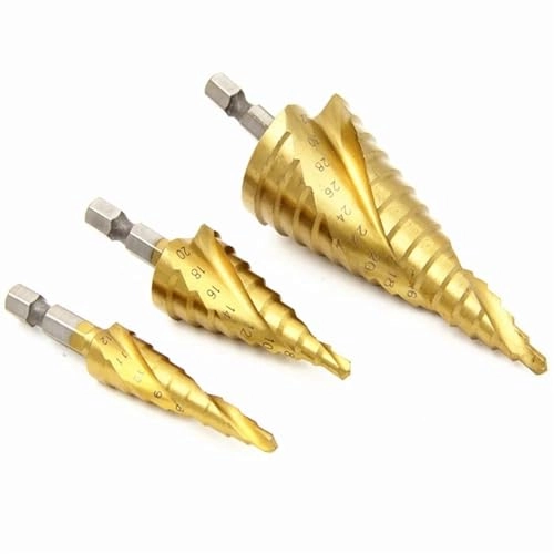Cobalt Cone Step Drill Bit - Cobalt 1 Piece 3-12/3-14/4-12/4-20/4-22/4-25/4-32/5-21/5-27/6-24mm