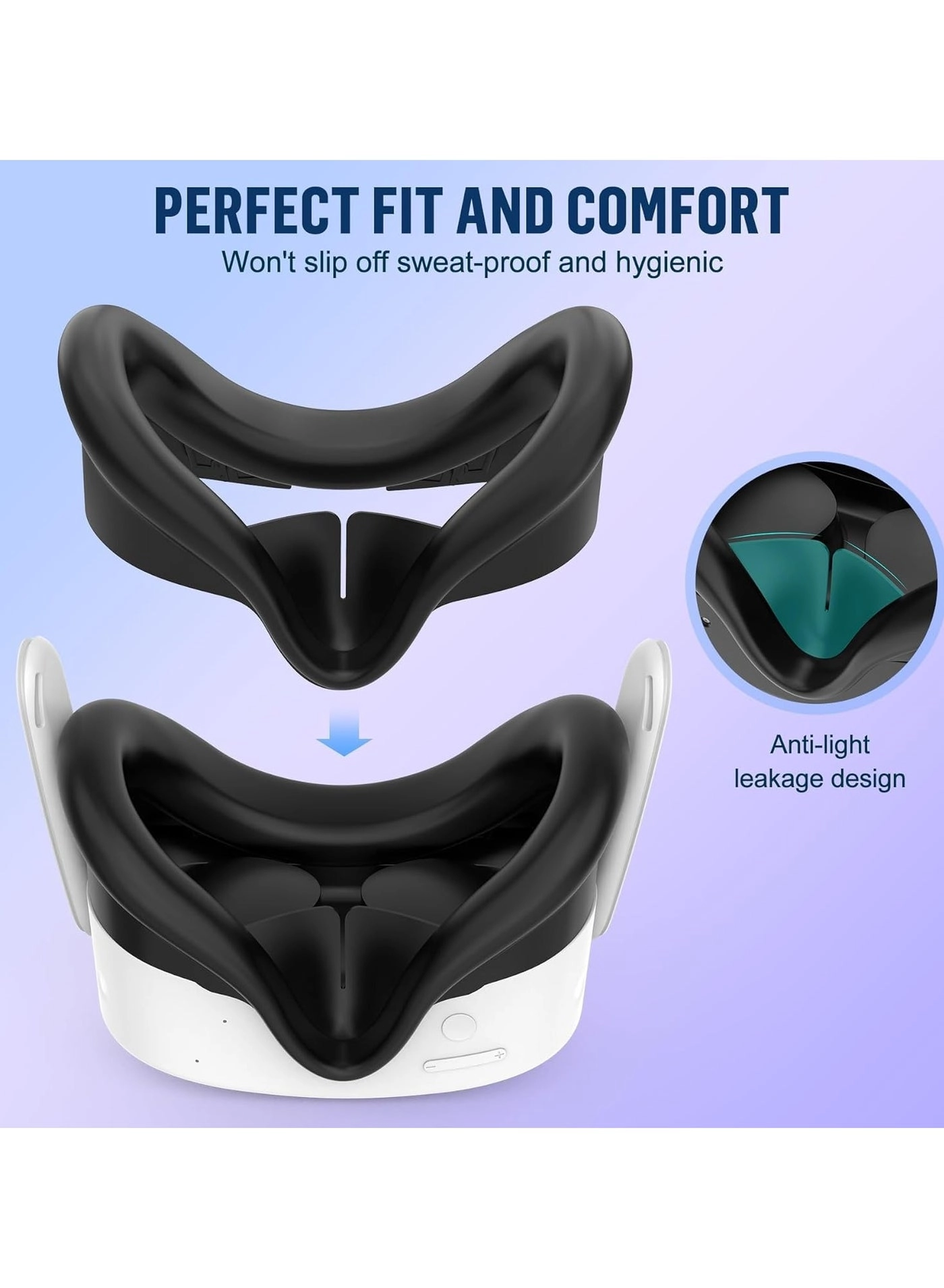 Silicone Cover Set - for Meta Quest 3s + VR Headset Cover + Controller Grips Hand Strap + Face Pad Silicone Facial Interface + Lens Protector + Thumb Grip + Sweat Guard
