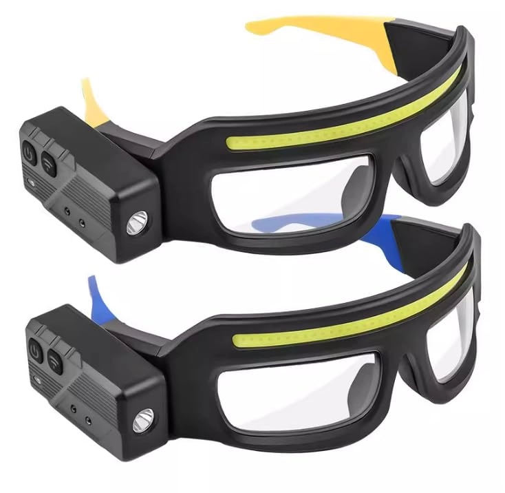 DiazEase LED Lighted Glasses - Motion Sensor Touch Control Rechargeable USB C