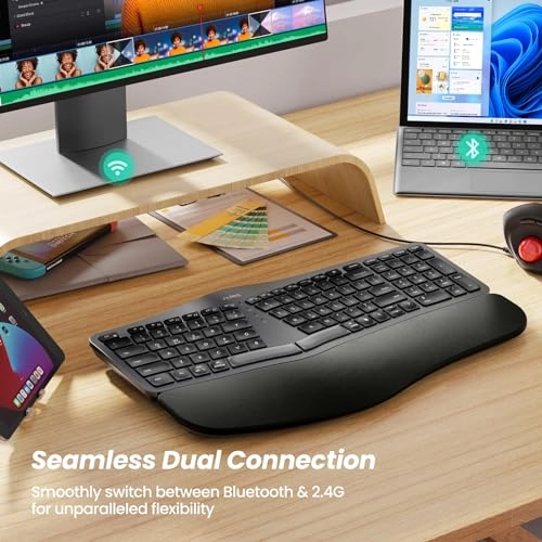 Wireless Ergonomic Keyboard - Wireless