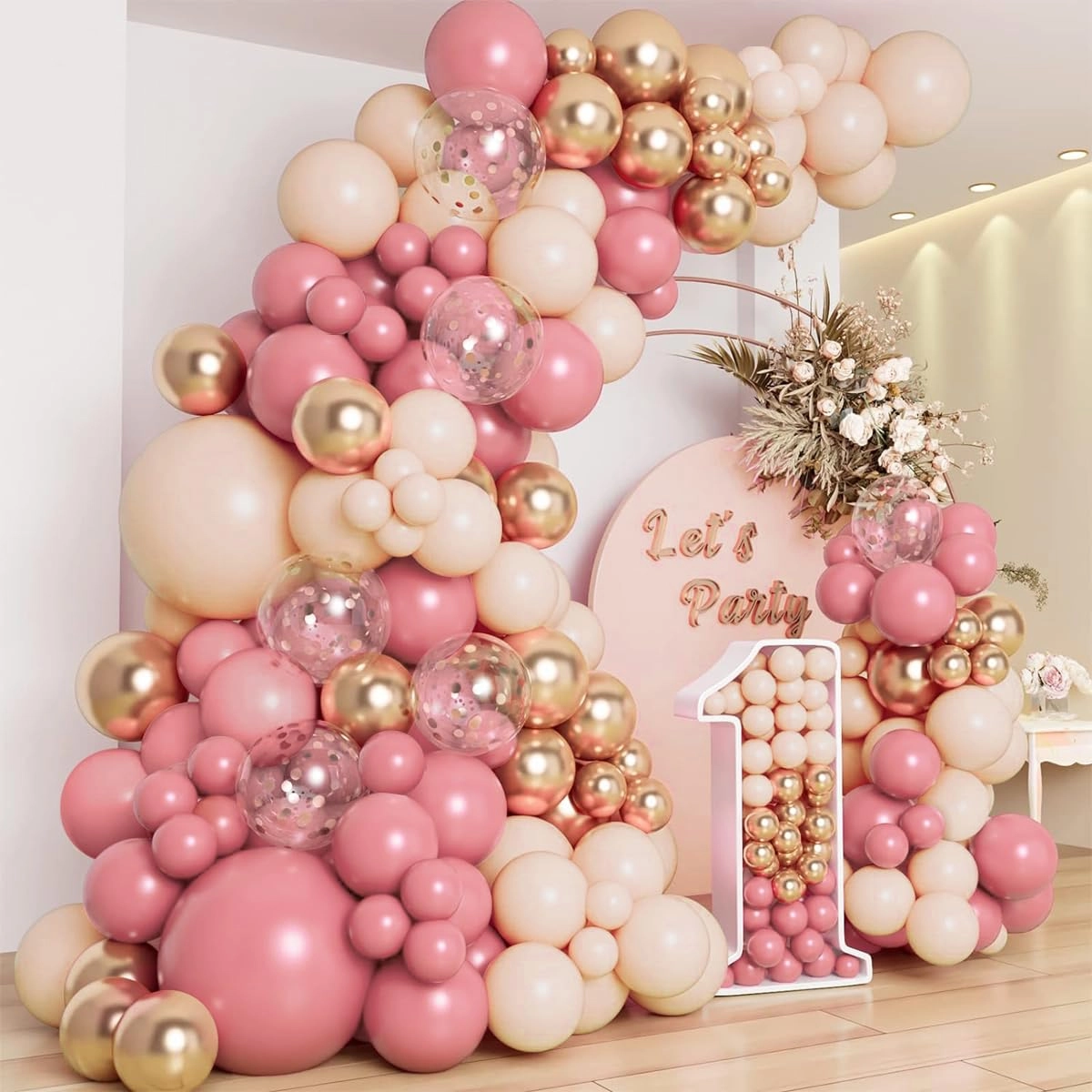 frigg Pink Balloon Arch Kit - 114pcs Baby Shower, Birthday, Wedding