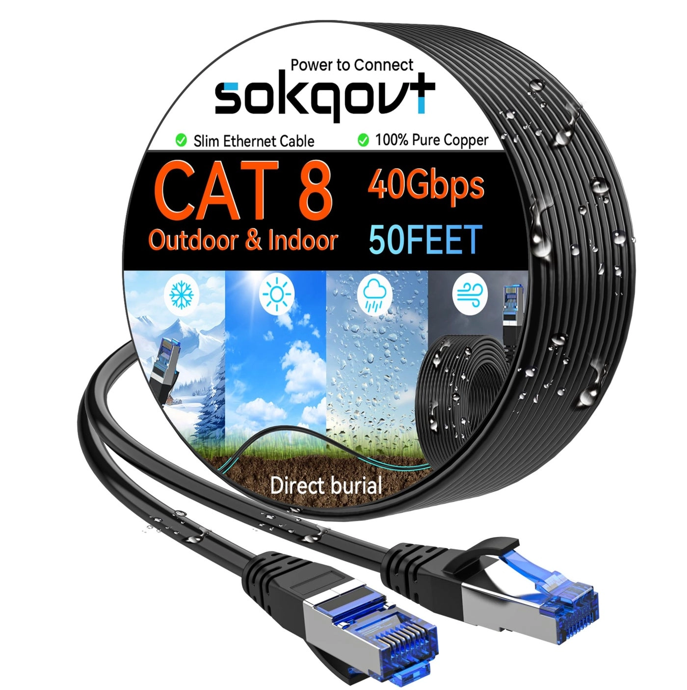Cat 8 Ethernet Cable - 50ft