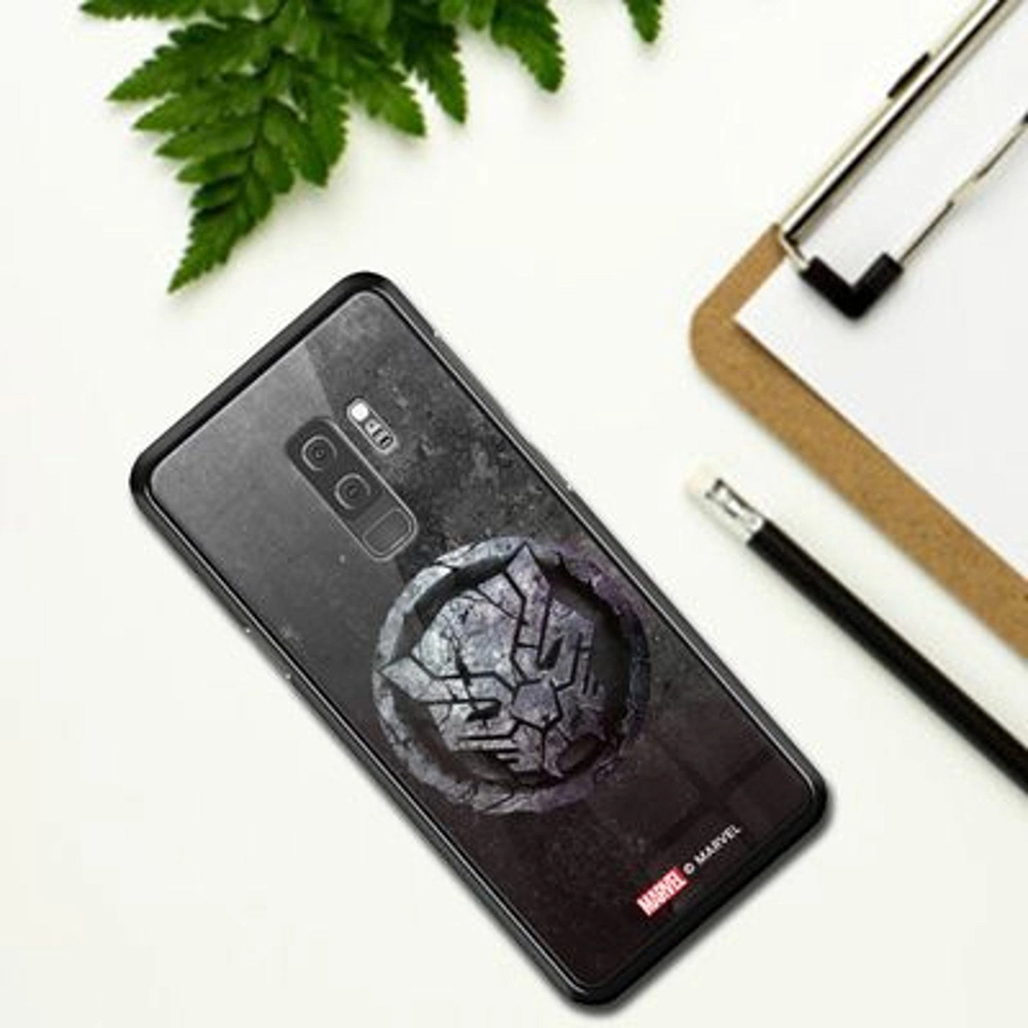Black Panther Symbol Back Case for Galaxy S9 Plus