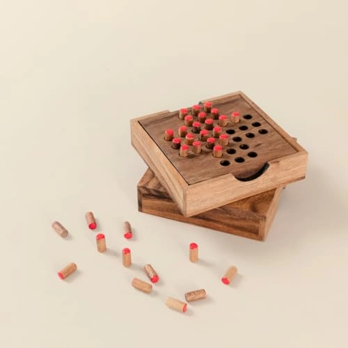 Solitaire Wooden Puzzle (WG-1137) - 12 pcs