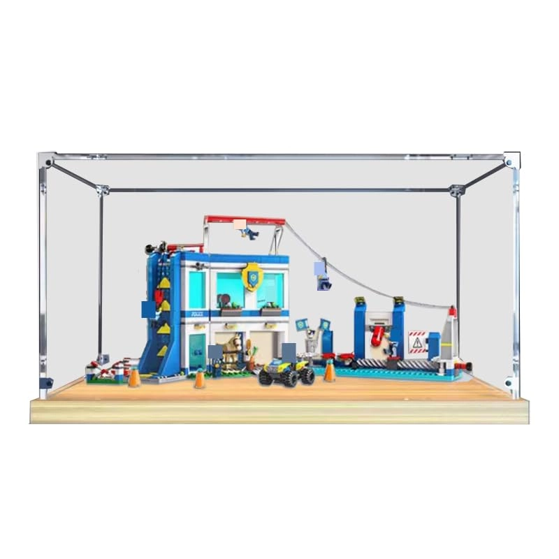 HCAEIOFJ Acrylic Display Case for LEGO City Police Training Academy 60372 - 3mm thickness
