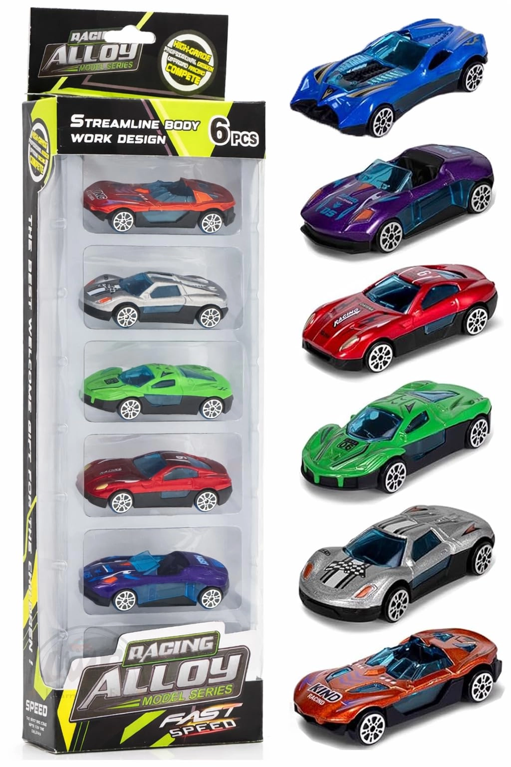 learn with fun Racing Alloy Model Series - 1:64 Scale 6 Count