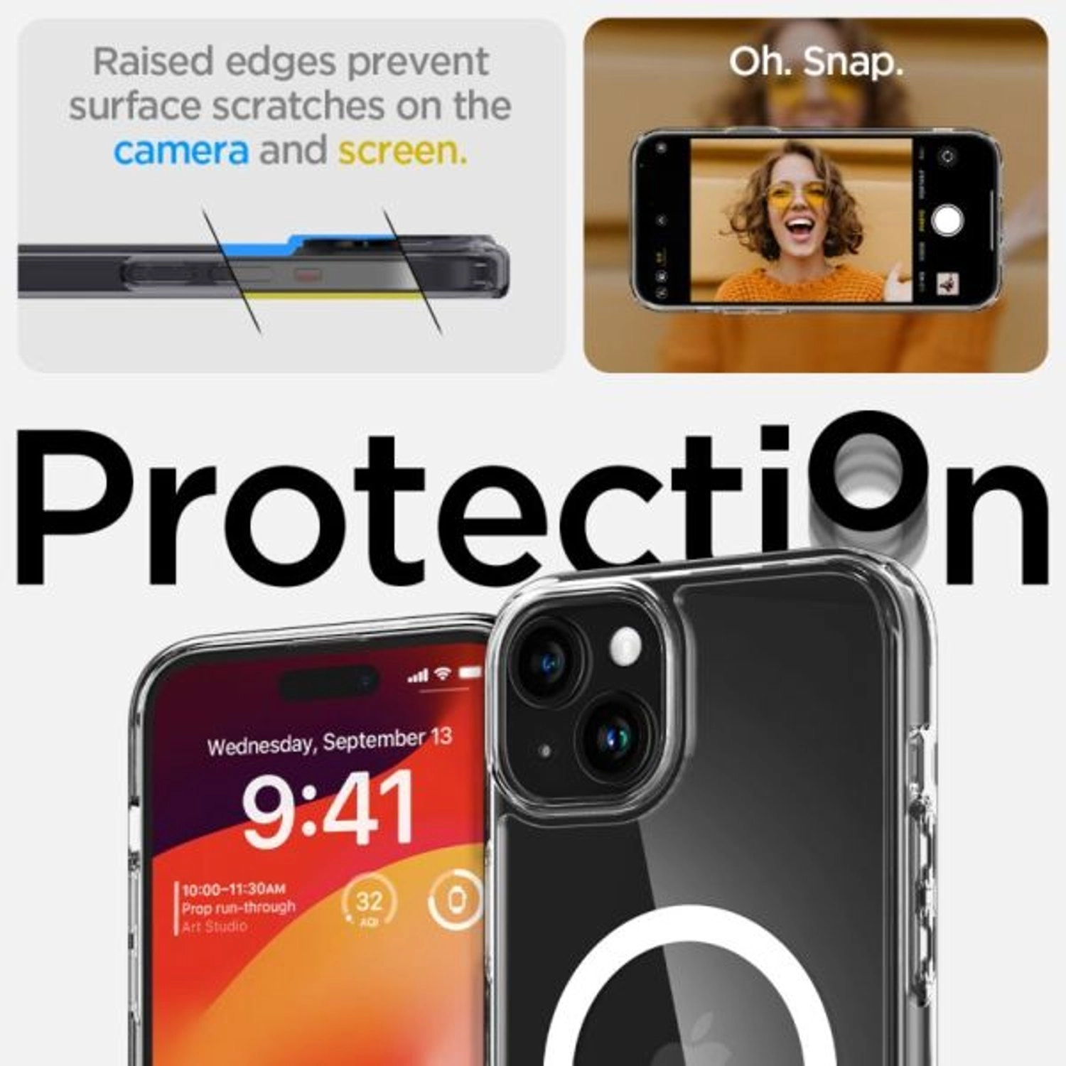 Crystal Hybrid Back Cover for iPhone 15