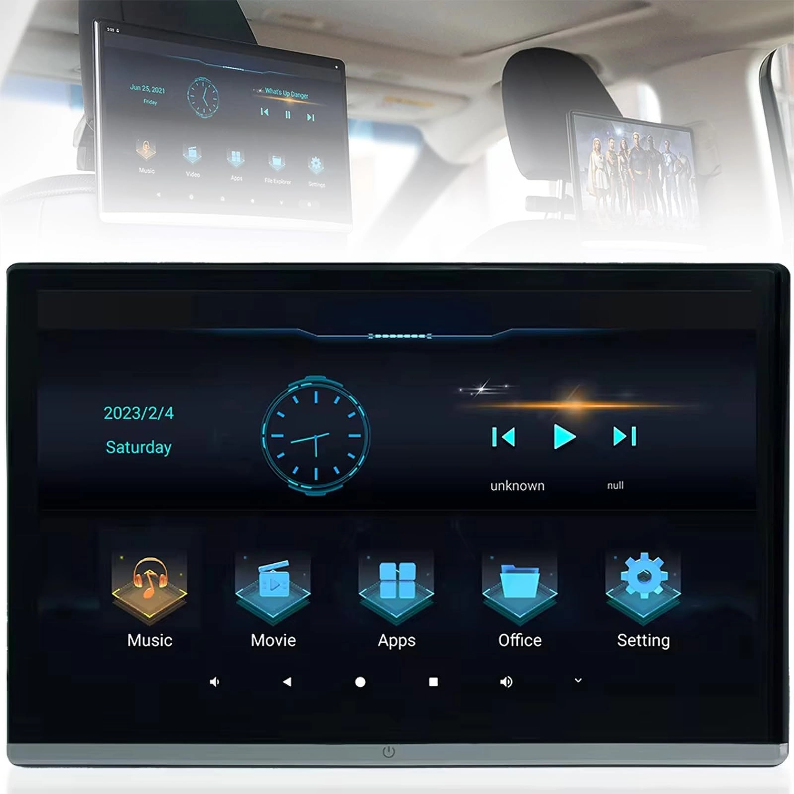 KQTYVJHW Car Headrest Video Players - 13.3-inch