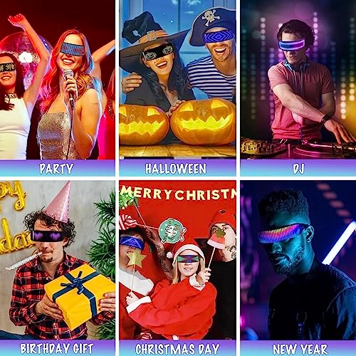LED Light Up Glasses - Bluetooth Full Color Programmable