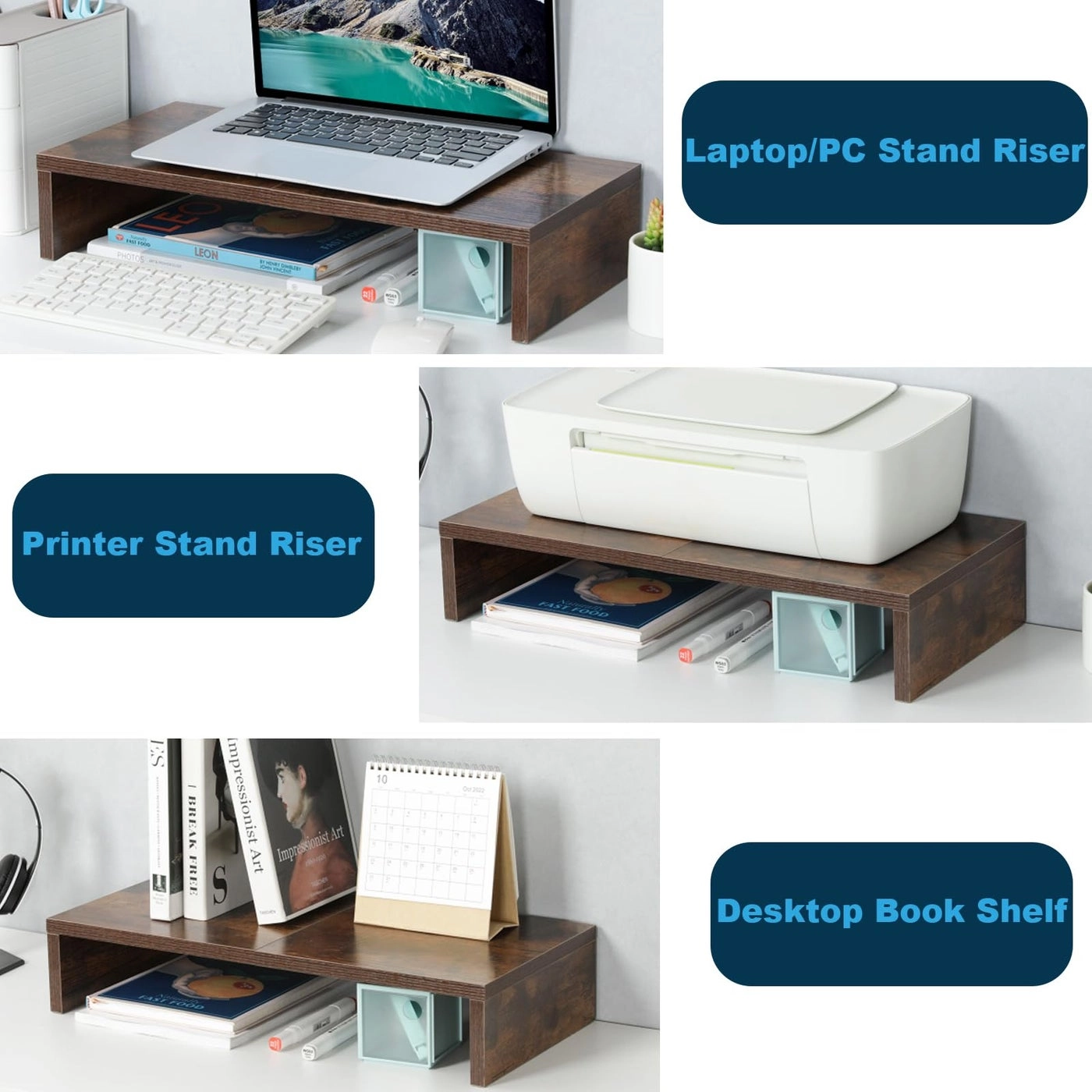 Adjustable Monitor Stand Riser Pack